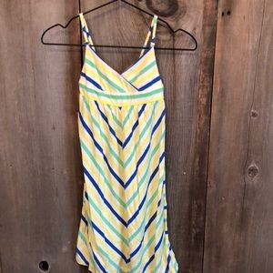 77kids Striped Maxi Sundress Size 5 Yellow Green